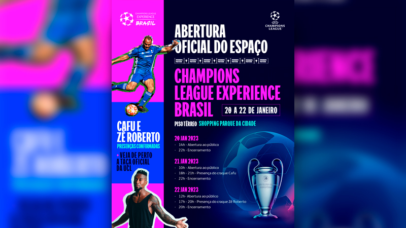 Champions League Experience Brasil terá exposição da Taça original