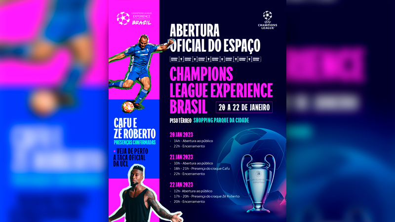 Arena Centauro recebe a taça da UEFA Champions League