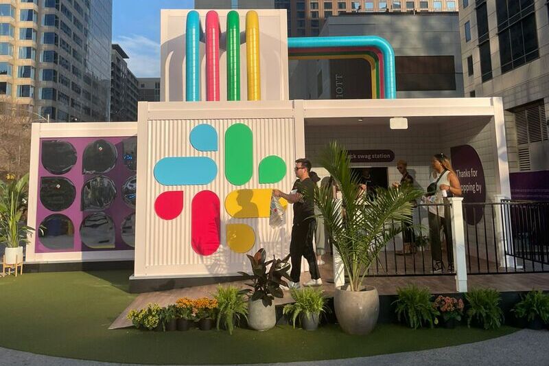 Espaço desenvolvido pela Slack no evento SXSW