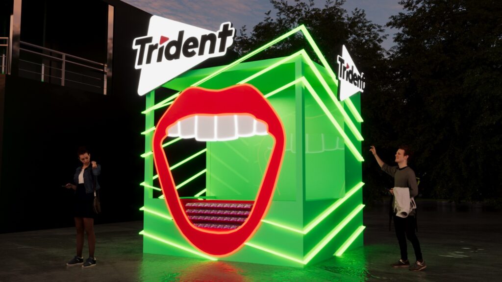 Trident transformou seu espaço no Rock in Rio 2024 em um verdadeiro show à parte. A marca, que é a parceira oficial do festival, criou uma ativação imersiva e totalmente personalizada, convidando o público a "destravar o rock n' roll" em um ambiente com dois andares, mais de 100m² e vista privilegiada para o Palco Sunset, com destaque para o hall das bocas e trilhas sonoras ao ritmo de cada sabor da goma de mascar.