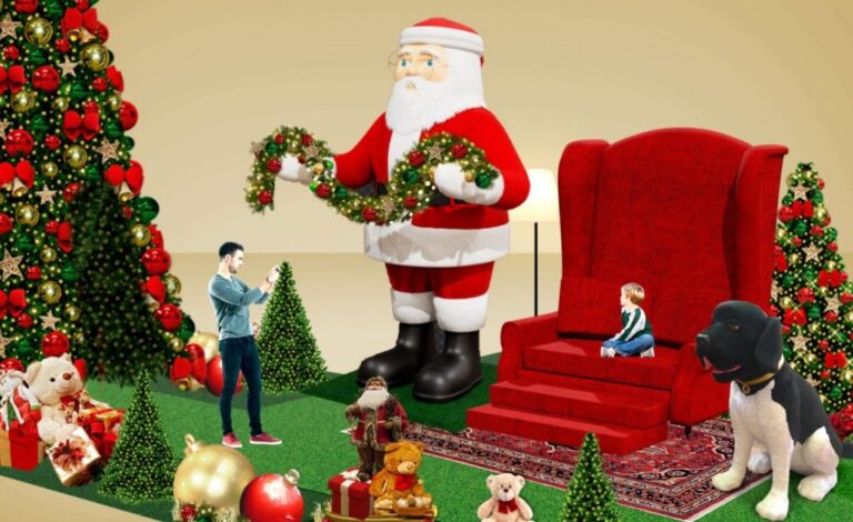 Papai Noel chega ao West Plaza com decoração tamanho família no dia 17 de novembro