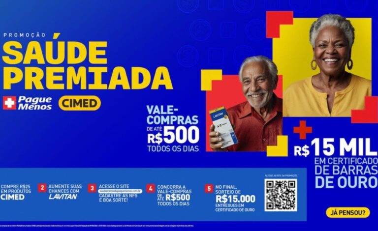 Pague Menos e Extrafarma lançam a promoção “Saúde Premiada CIMED”