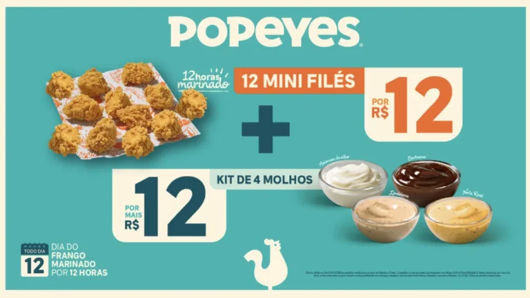 Popeyes cria o "Dia de Popeyes" e oferece promoções exclusivas todo dia 12