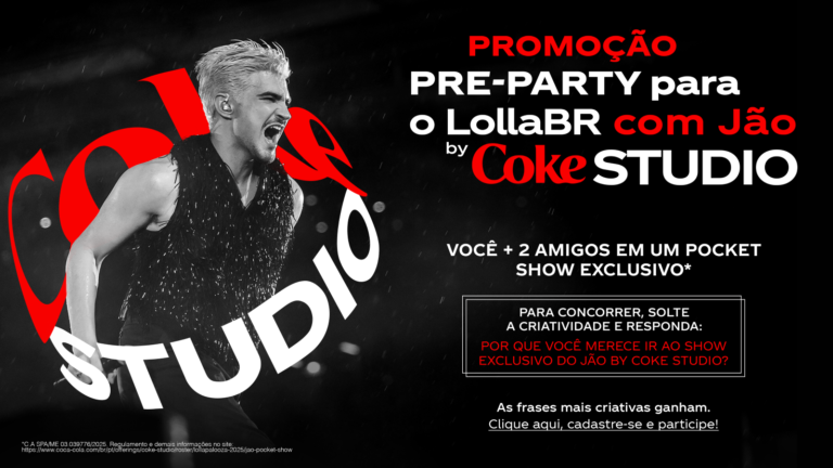 Coca-Cola lança promoção exclusiva para levar fãs a pocket show de Jão by Coke Studio