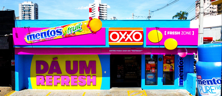 OXXO e Mentos criam nova unidade emblemática em parceria que “Dá um Refresh”