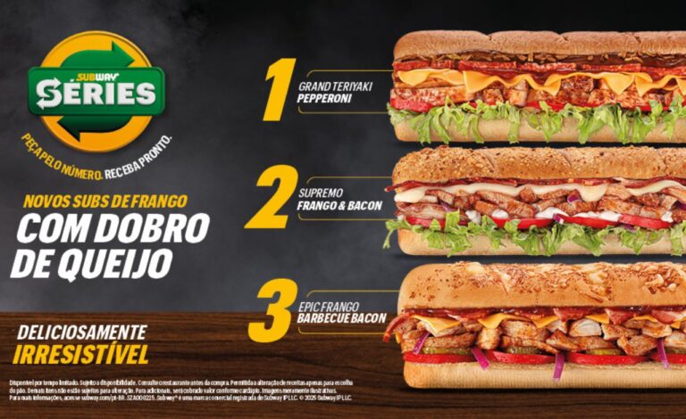 Subway lança Subway Séries: nova linha de receitas prontas com pedidos por número