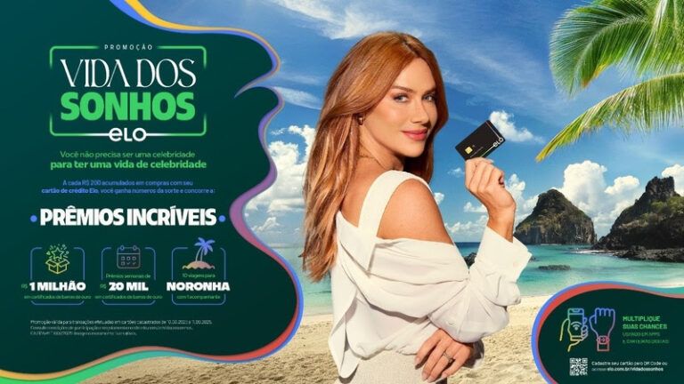 Elo lança promoção "Vida dos Sonhos" com prêmios de até R$ 1 milhão e viagens para Fernando de Noronha