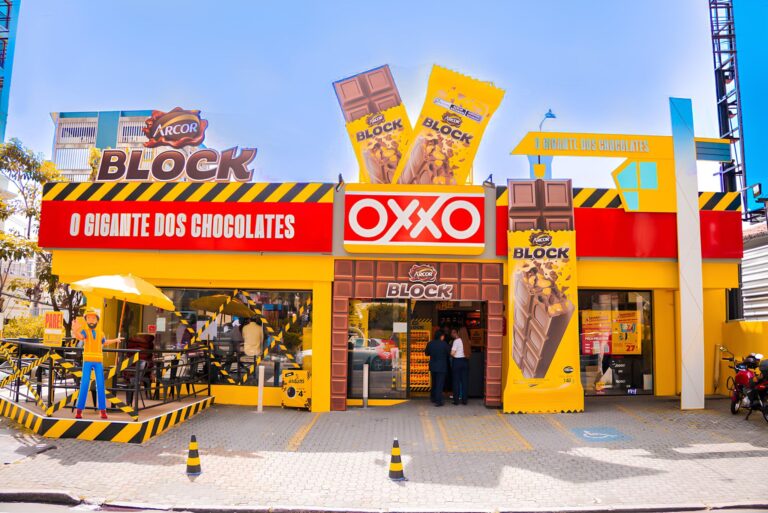 OXXO e Arcor criam loja temática "O Gigante dos Chocolates" em Campinas