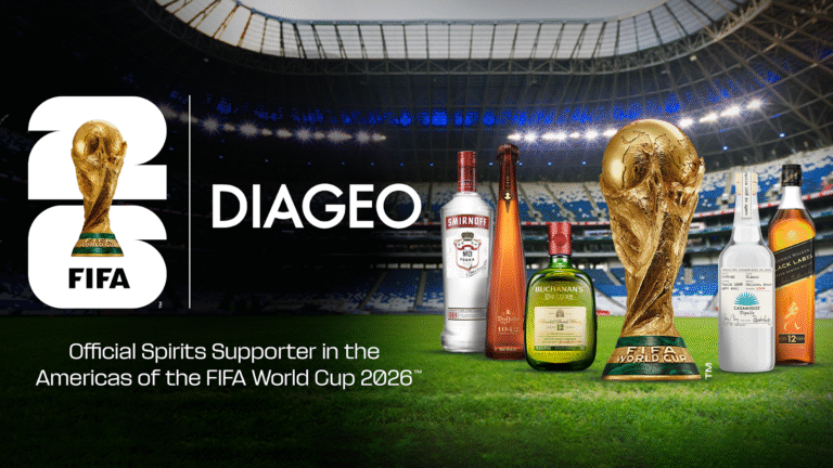 Diageo é apoiadora oficial de destilados para a Copa do Mundo da FIFA 26