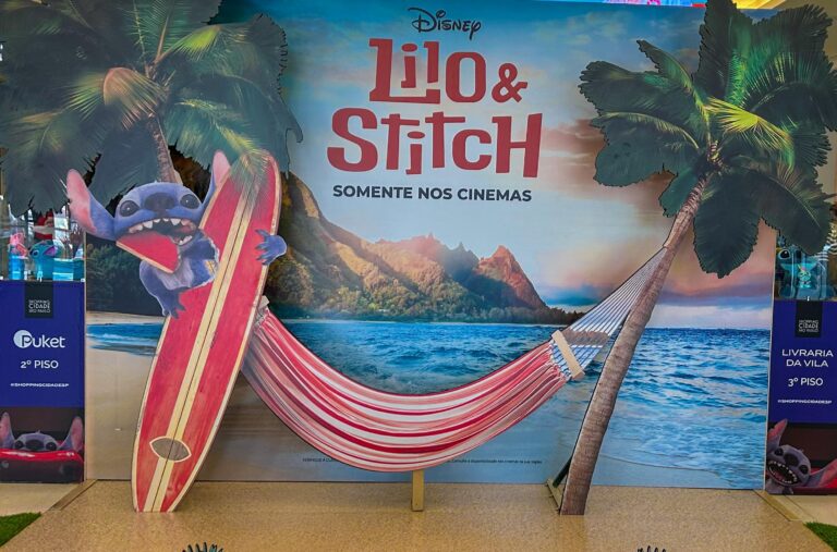 Lilo & Stitch invadem Shopping Cidade São Paulo com cenário exclusivo