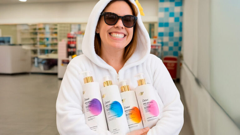 Dove distribui Sérum Corporal para quem for de pijama à farmácia