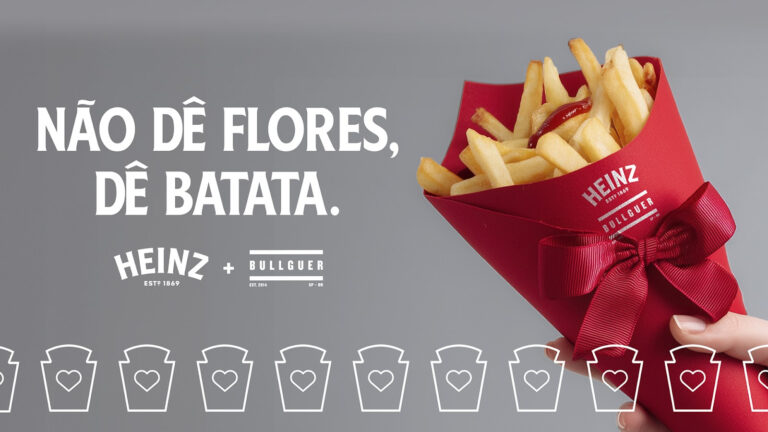 Heinz e Bullguer surpreendem casais com buquês de batata frita com ketchup em SP Heinz e Bullguer surpreendem casais com buquês de batata frita com ketchup em SP