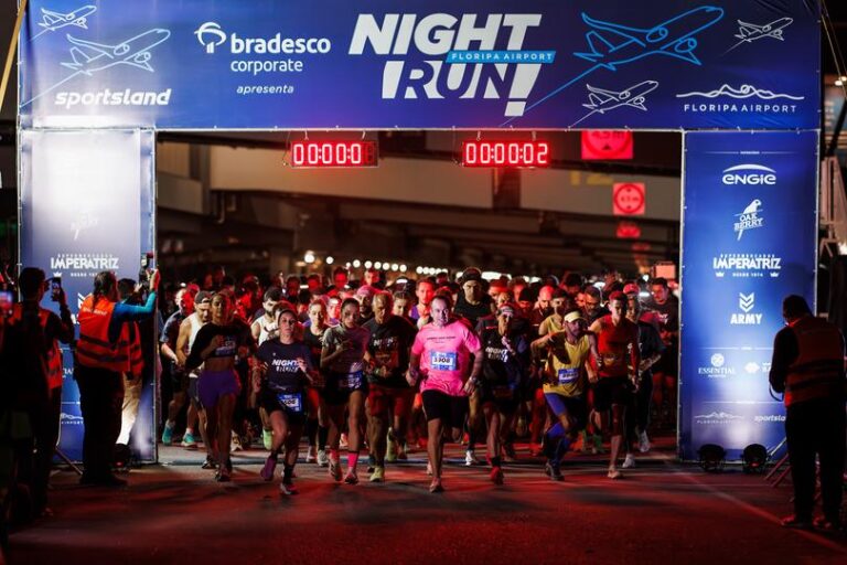 Night Run Floripa transforma pista do aeroporto em experiência única de corrida e turismo