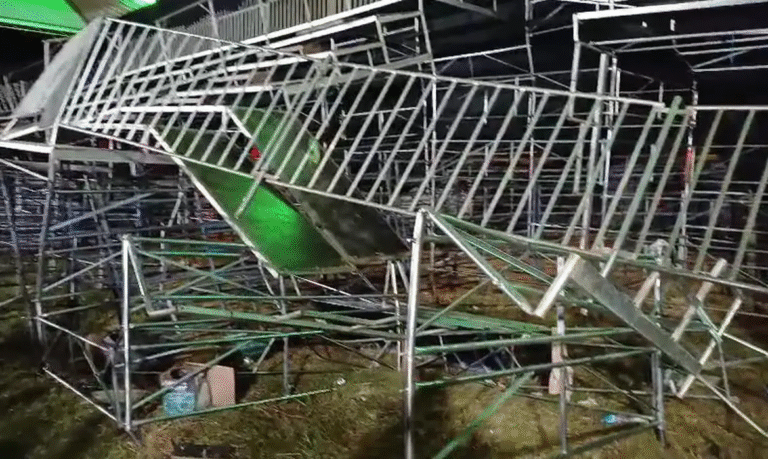 Desabamento de arquibancada deixa ao menos 60 feridos durante a Expo Eldorado