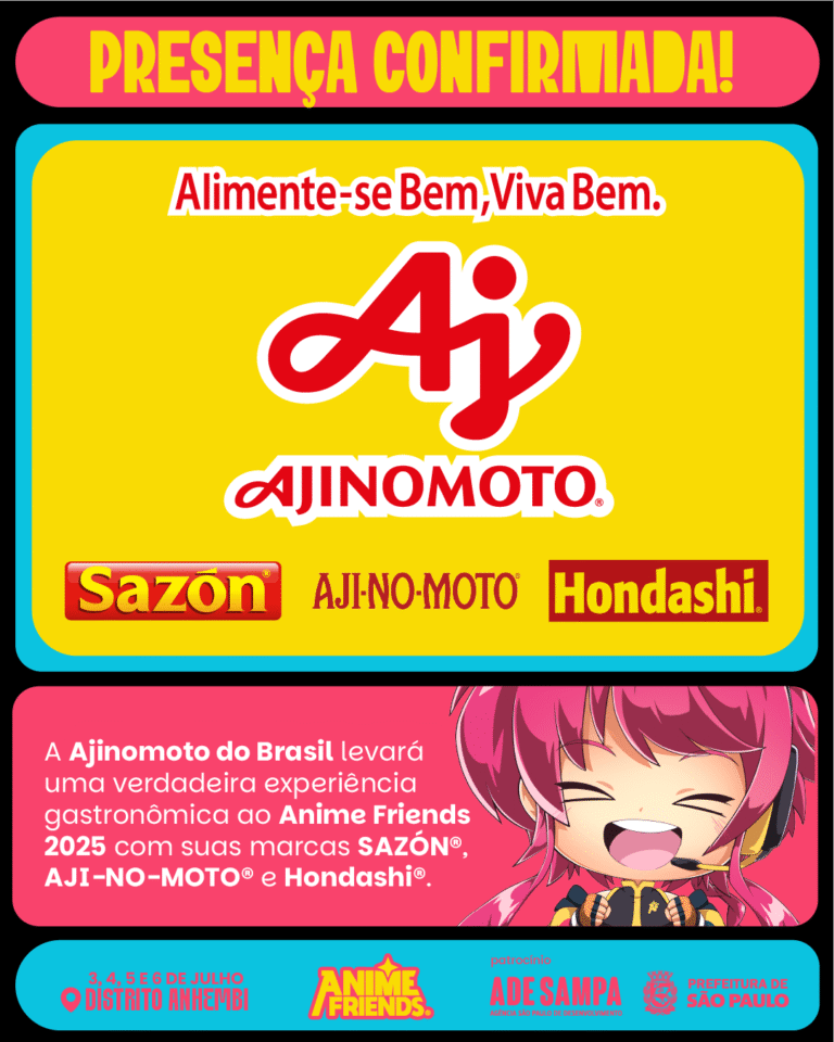 Ajinomoto leva experiências gastronômicas ao Anime Friends 2025