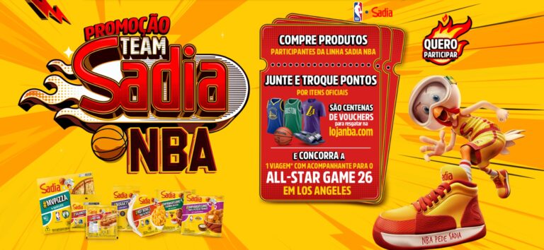 Sadia estende Promoção Team Sadia NBA até dezembro e amplia catálogo de prêmios