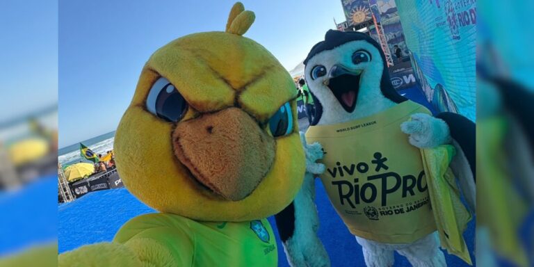 WSL conecta surfe a outras modalidades em ações com mascotes da CBF e da CBV 
