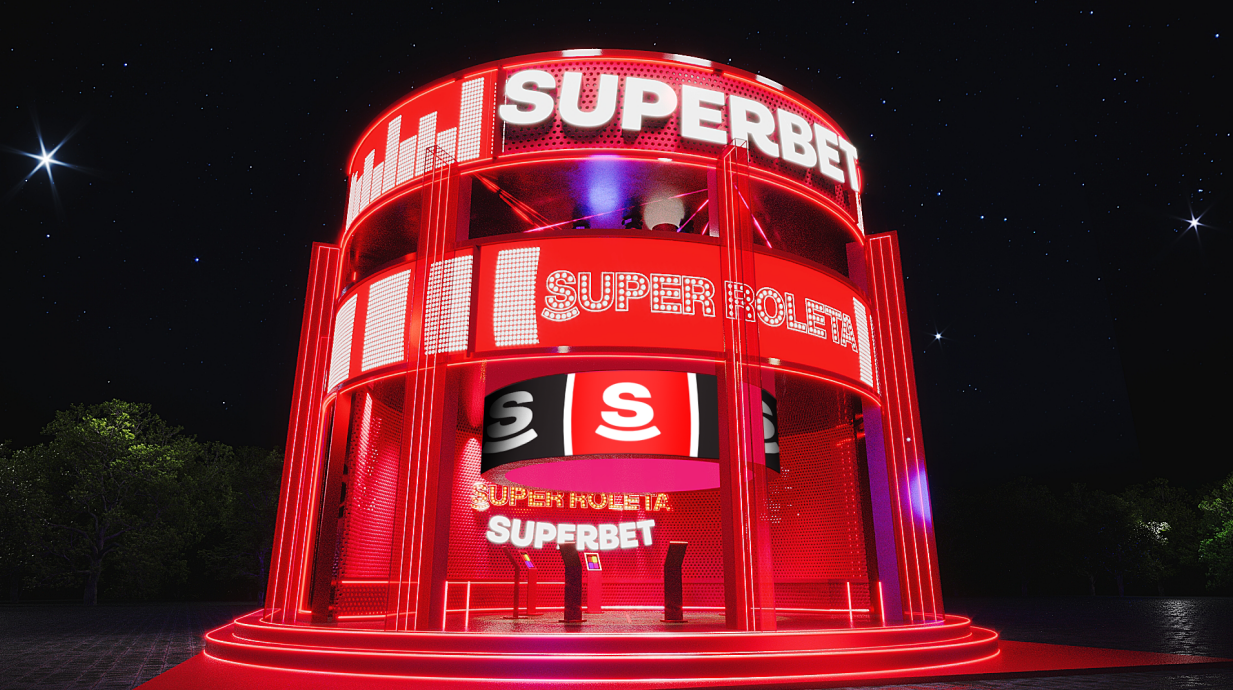 Wizualizacja brandu Superbet na dużym wydarzeniu