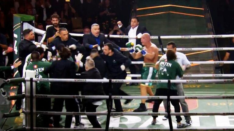 Spaten Fight Night 2 termina em briga generalizada após duelo entre Popó e Wanderlei Silva