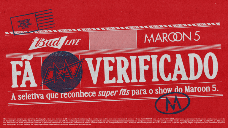 Budweiser lança seletivas para show do Maroon 5 no Bud Live