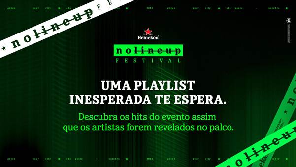 Deezer é player oficial do Heineken No Lineup Festival e cria playlist para revelar line-up