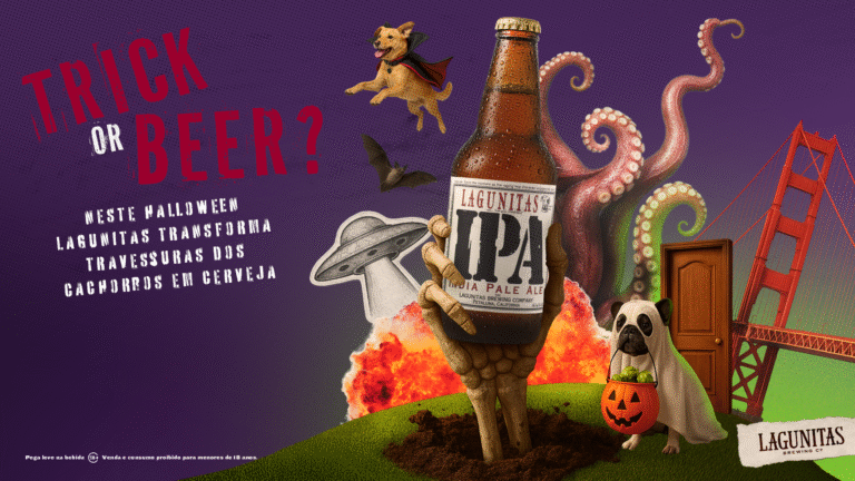 Lagunitas celebra Halloween com ação “Trick or Beer” para tutores e seus cachorros Lagunitas celebra Halloween com ação “Trick or Beer” para tutores e seus cachorros