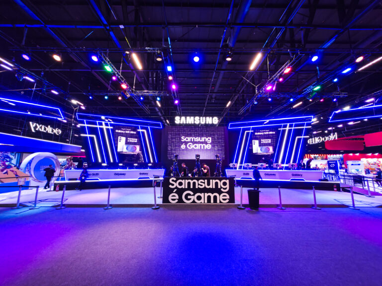 Samsung marca presença na BGS 2025 com estande de 1000m² criado pela BFerraz Samsung marca presença na BGS 2025 com estande de 1000m² criado pela BFerraz