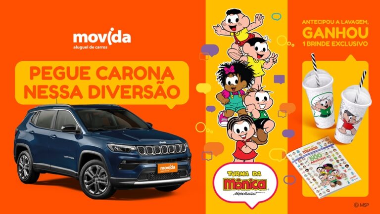 Movida lança ação com a Turma da Mônica e oferece brindes exclusivos