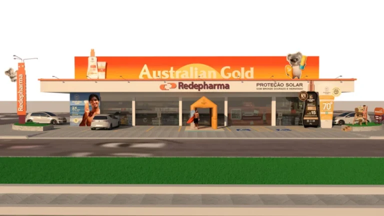 Australian Gold envelopa fachada de unidade da Redepharma