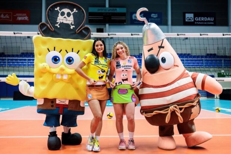 Paramount faz ativação do novo filme do Bob Esponja na Superliga de Vôlei