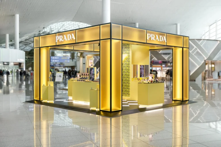 Prada Beauty lança Banana Balm com pop-up em aeroporto da Coreia do Sul