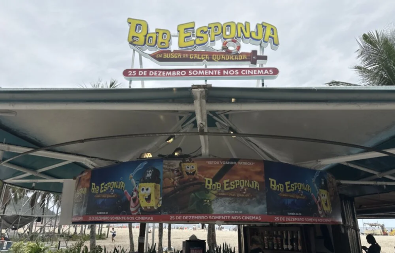Bob Esponja e a Fenda do Biquíni tomam a Copacabana até o fim de janeiro