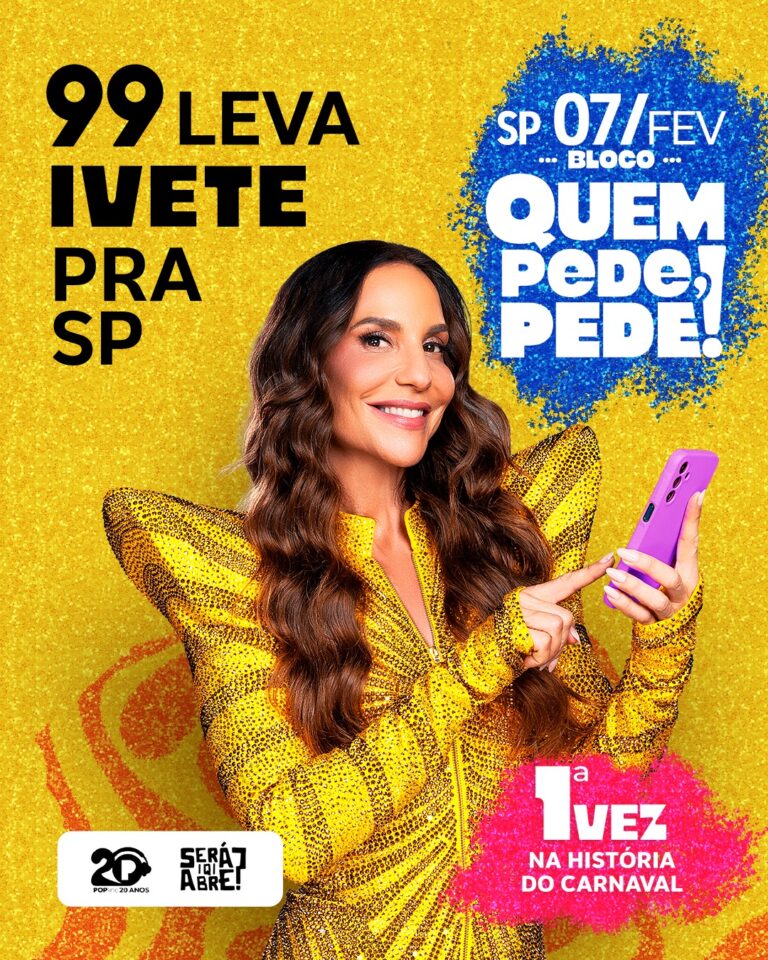 Ivete Sangalo estreia em trio elétrico nas ruas de São Paulo com ação da 99