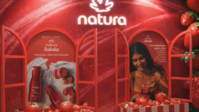 Natura leva ativação da linha Tododia Morango e Baunilha Dourada a Campinas