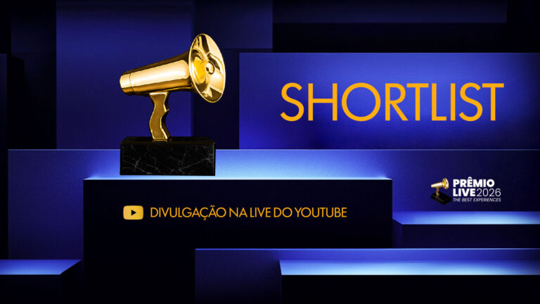 Prêmio Live 2026 vai divulgar resultado do shortlist em live no Youtube