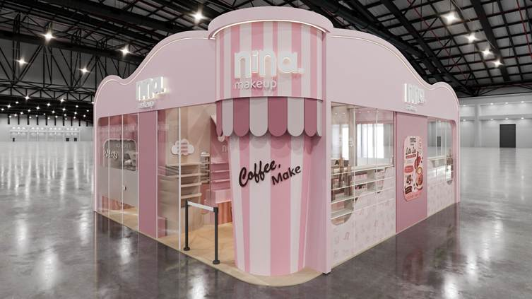 Nina Makeup amplia participação na Beauty Show 2026 com três estandes