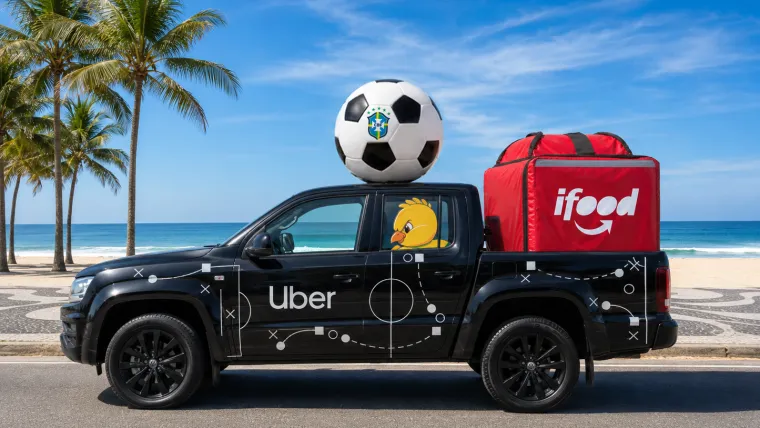 Uber e iFood distribuem ingressos para jogo do Brasil com Diogo Defante a bordo