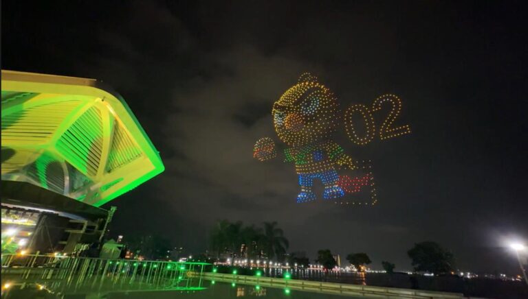 iFood faz sua maior apresentação de drones no Rio para escalação da Seleção