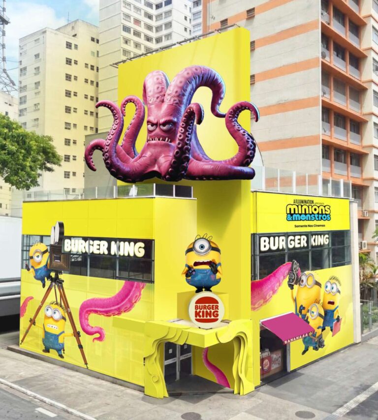 Burger King lança combo temático de Minions & Monstros e loja imersiva em SP
