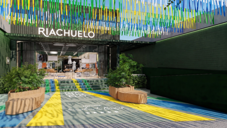 Riachuelo faz ativações de futebol em pop-up de Pinheiros nos dias de jogos do Brasil
