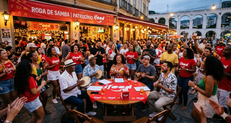 iFood leva rodas de samba a bares de SP e RJ nos jogos do Brasil