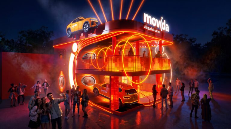 Movida cria estande que pulsa ao ritmo do Rock in Rio 2026
