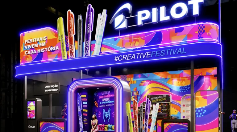 Pilot coleta tampinhas e oferece brindes em ação na Bienal do Livro