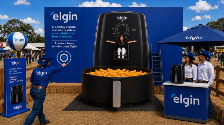 Elgin leva air fryer gigante e espaço de beleza ao Rodeio Itu Festival