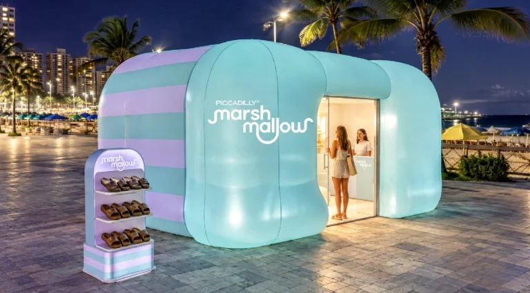 Piccadilly destaca linha Marshmallow em circuito de verão com espaço inflável e brindes
