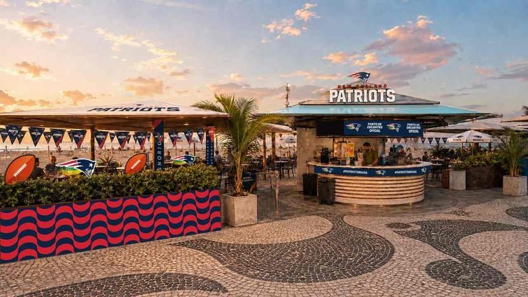 New England Patriots abre quiosque com ativações em Copacabana