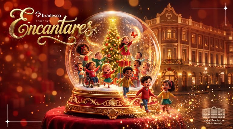 Bradesco anuncia tema Encantares para o Natal no Palácio Avenida 2026