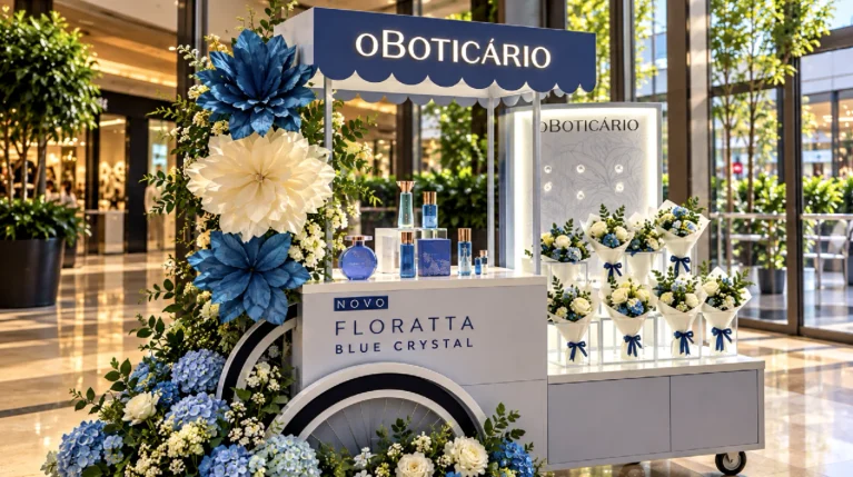 O Boticário leva flores, brindes e máquina de garra a ativações de Floratta